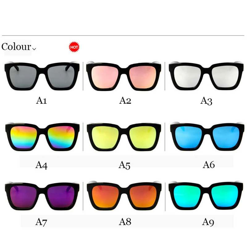 Новые мужские солнцезащитные очки для вождения черная оправа UV400 цветные
