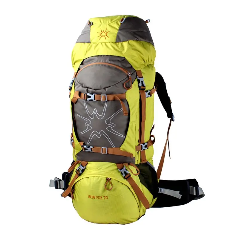 Yellow SAMSTRONG 70L походные альпинистские Рюкзаки Большой Вместительный дальний рюкзак большая уличная сумка нейлоновая профессиональная альпинистская сумка - Цвет: Yellow