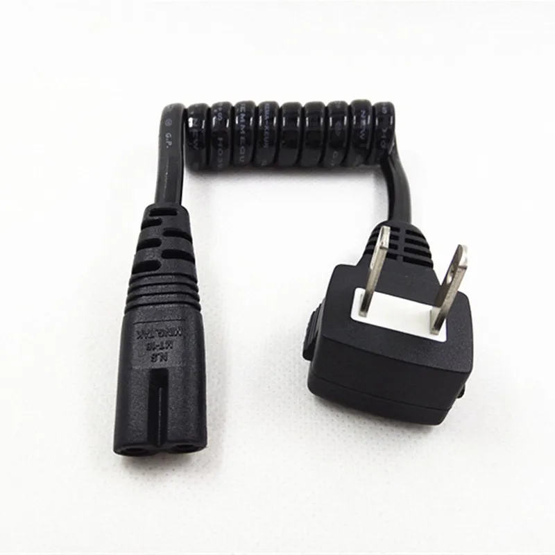 JP штепсельная вилка США NEMA 1-15P 2PIN к IEC 60320 C7 AC короткий портативный шнур 2 зубец 20 см