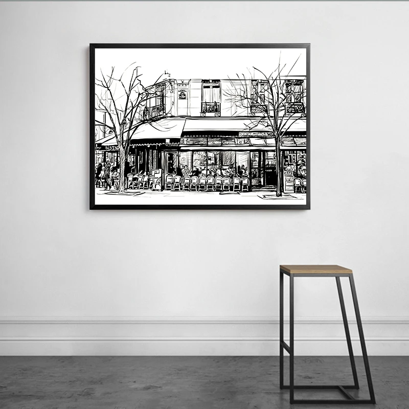 NEWBILITY нордическая черно-белая картина для набросков современные минималистичные