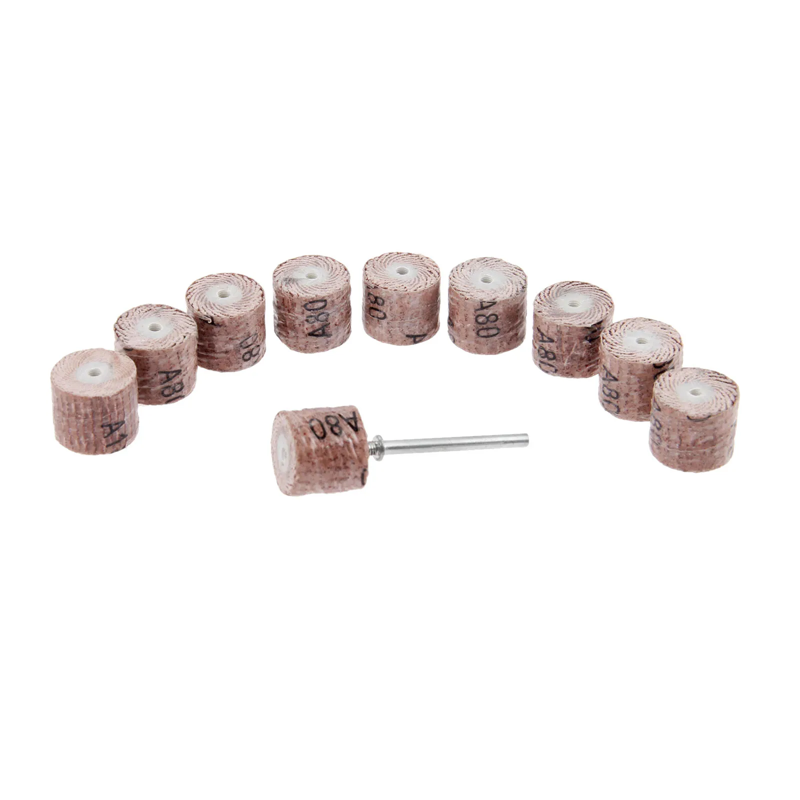 DRELD 10Pcs Dremel Accessories 80-Grit Sanding Flap Wheel Sander Disc Grinding Grinder Rotary Tools 15*13*3mm | Инструменты