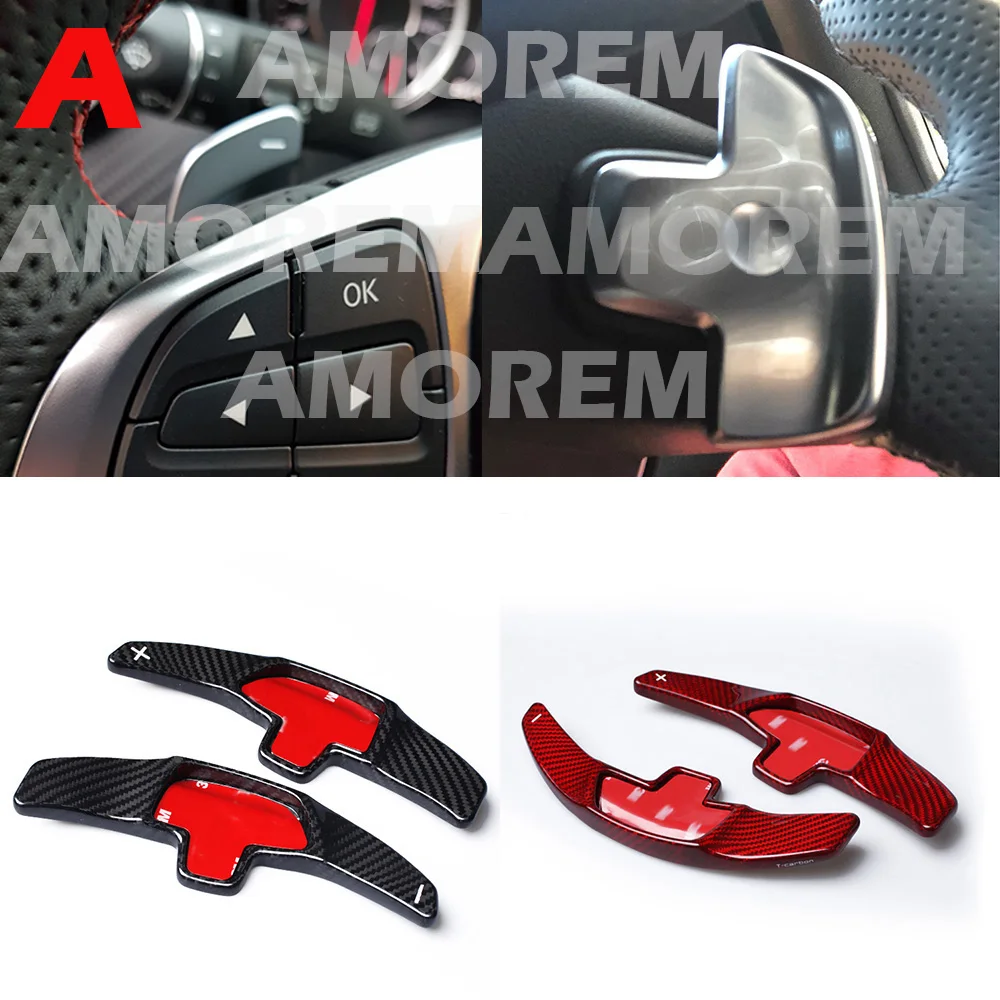 Carbon Fiber Steering wheel Shift Paddle Shifter For Mercedes Benz AMG A B C E S GLK GL CLA CLS GLE Class W222 C117 W166 | Автомобили и
