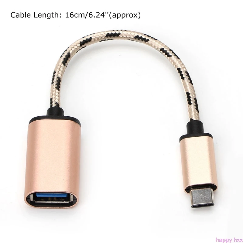 Металлический адаптер типа C USB 3 1 папа к 0 Женский OTG кабель для передачи данных