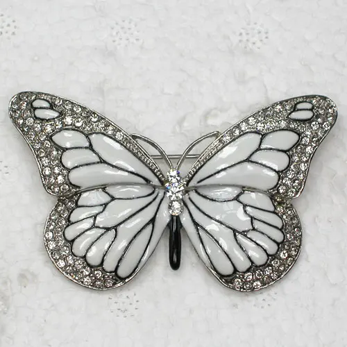 12 шт./лот моды брошь Rhinestone эмаль Бабочка Pin Броши подарок C101478 - Окраска металла: C101478 A