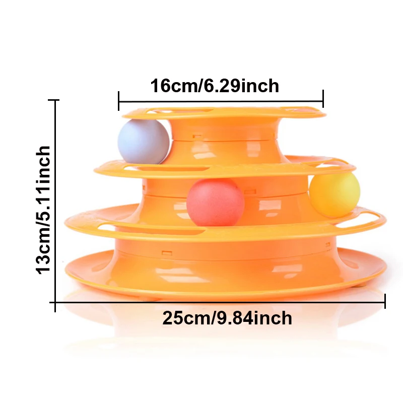 Crazy диск с шариком игрушки для кошек забавная трехслойная Интерактивная