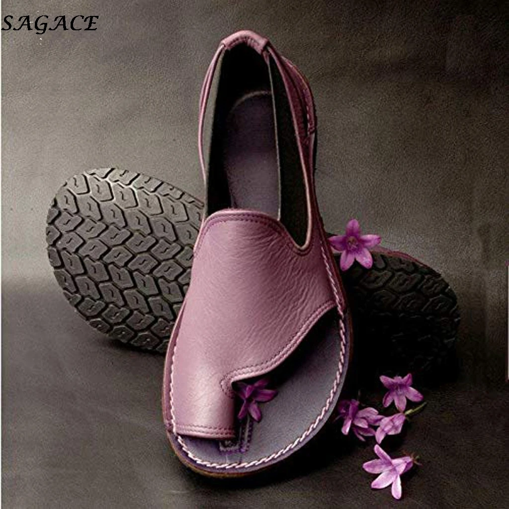 Женские сандалии-гладиаторы на плоской подошве SAGACE летние повседневные туфли