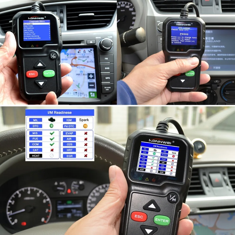 Лучший автомобильный OBD2 диагностический сканер KW680 сканирующий инструмент
