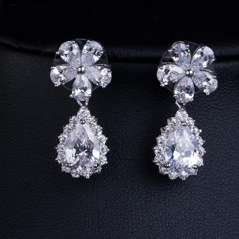 Цветочная подвеска новинка стильные женские серьги лидер продаж висячие в форме