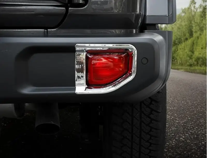 Для Jeep Wrangler JL 2018 2 шт. Высокое качество ABS хром автомобильная задняя фара