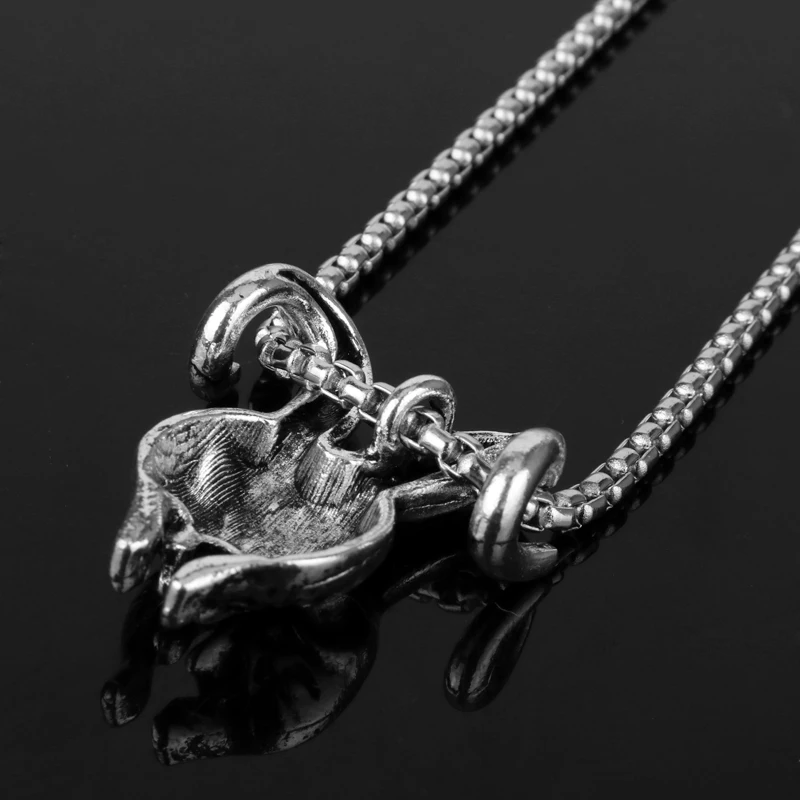 dongsheng Viking Theme Necklace African Tribes Sheep Head Skull Pendant Snake Chain Jewelry Accessories -30 | Украшения и