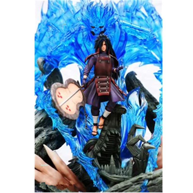 Статуя Наруто Uchiha Madara бюст Susanoo полноразмерный портрет со светодиодный светильник 1/8 ПВХ фигурка модель игрушки коробка 64 см Z1667