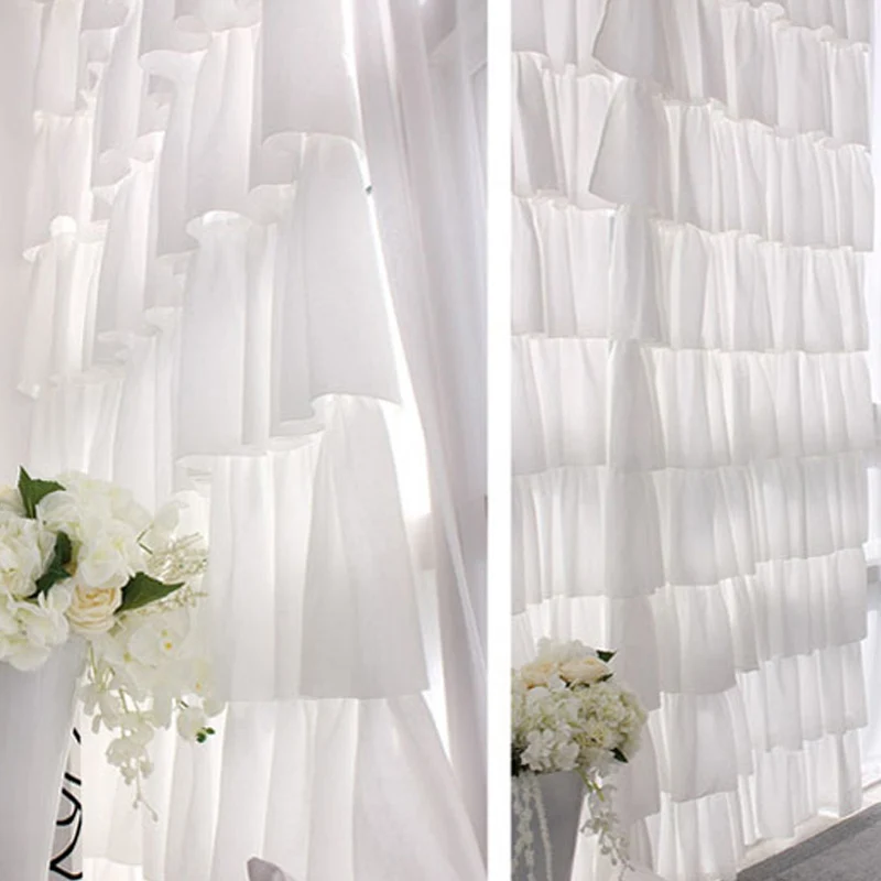 Современные занавески Хелен черные тюлевые для платья с кексами гостиной