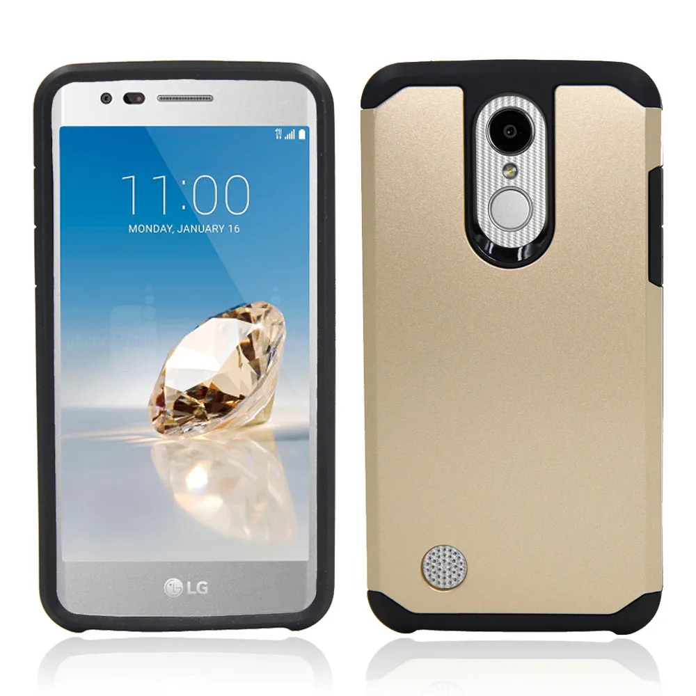 Гибридный бронированный чехол 2 в 1 для LG K10 2017 ударопрочный жесткий с защитной