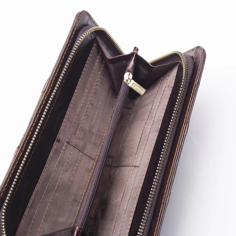 MVA Топ Коровьей Натуральная Кожа Мужчины Бумажник Молния Телефон Кошельки Долго