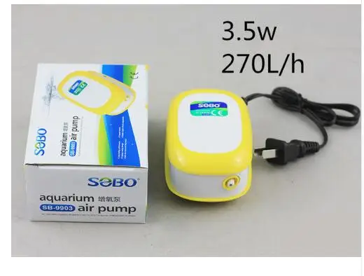 SB-9003 SOBO SB-9903/9905 мини немой кислородный увеличивающий насос для небольшой аквариума 3,5 Вт аквариумный воздушный насос Маленький насос большой выход Регулируемый - Цвет: SB-9003
