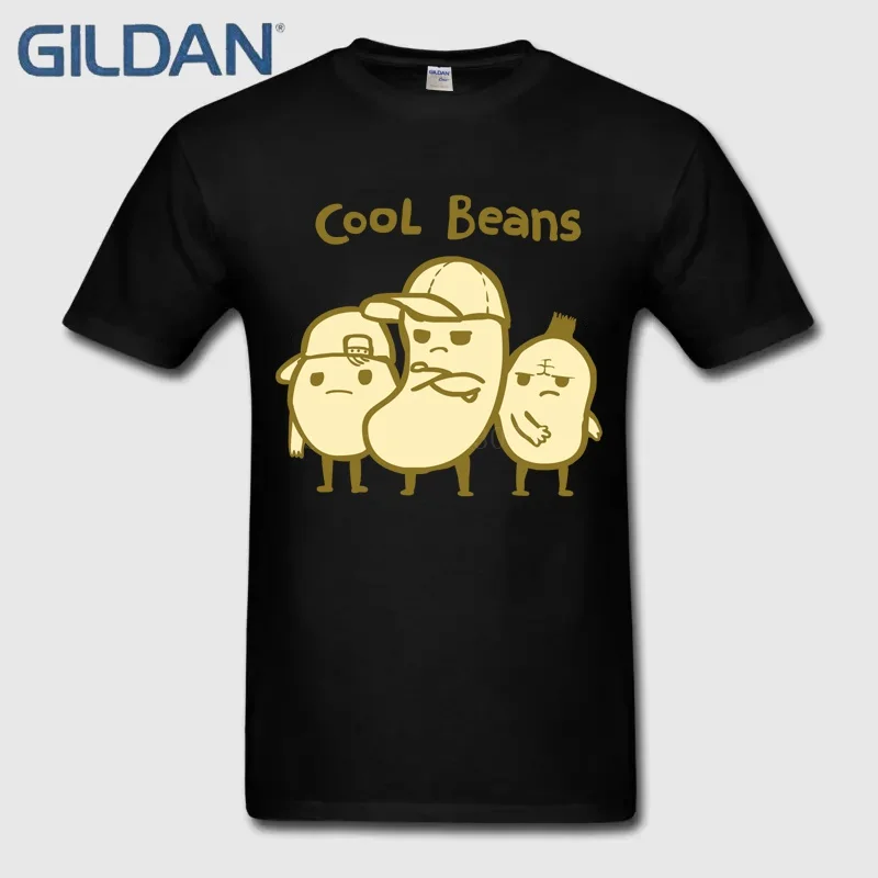 Футболки Cool Beans футболка Стандартный бедра черный с круглым вырезом игра хлопок
