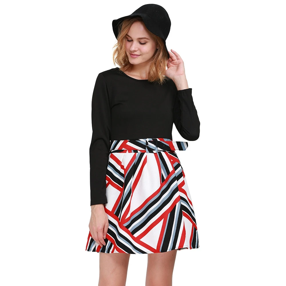 Женское осеннее элегантное платье с длинным рукавом женское Плиссированное