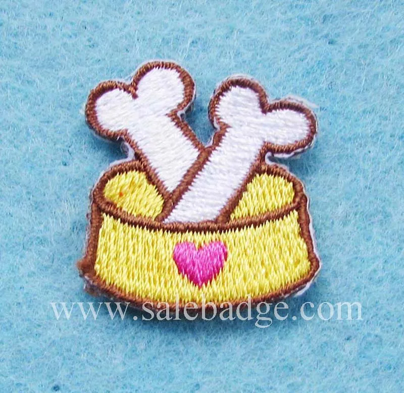 

Factory direct Custom design your own high quality Bone for Dog Embroidery Patches