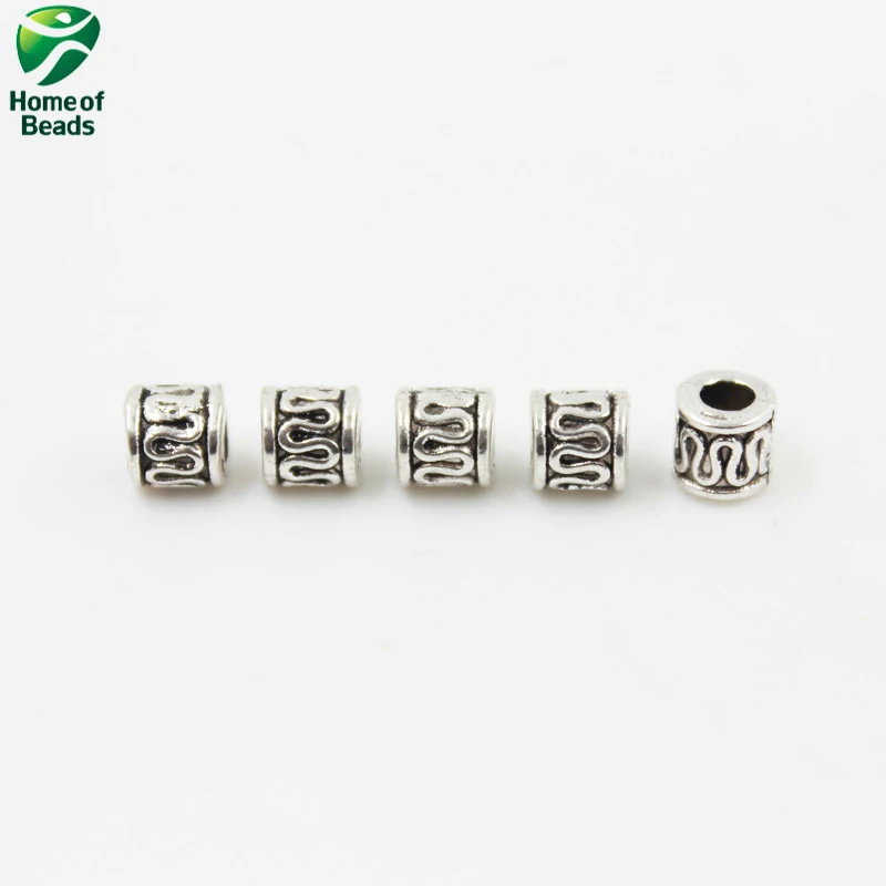 

DIY 2020 Fashion Punk Antique Silver Color For Drum Beads Jewelry Making Handmade 5mm (20pcs/lot) ZA1335