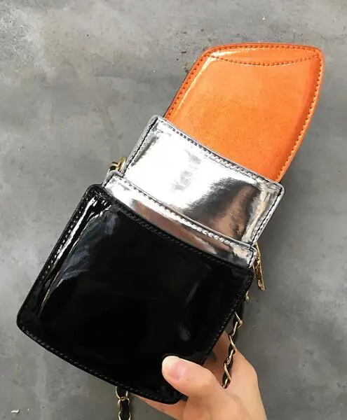 orange Модный Забавный Pu кожаный чехол для помады, дизайнерская женская сумка на плечо, кошелек на цепочке, Повседневная сумка, сумка через плечо, женская сумка с клапаном - Цвет: orange