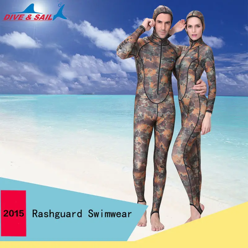Камуфляжный сёрфинговый полноразмерный купальник для дайвинга гидрокостюм