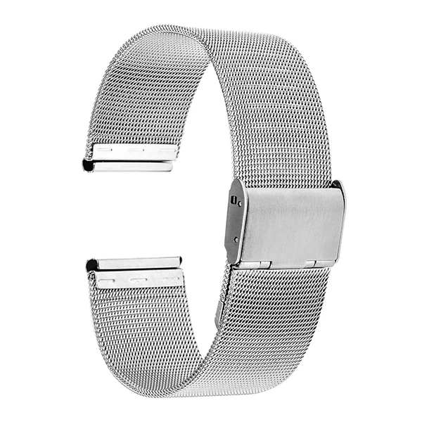 Silver Миланский ремешок+ инструмент для Tissot T035 КНР 200 ремешок для наручных часов из сетчатого материала Нержавеющая сталь ремешок на запястье браслет 16 мм 18 мм/20 мм/22 мм/24 мм - Цвет ремешка: Silver