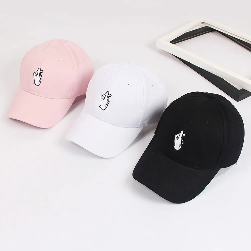 Новая вышивка жесты палец бейсболки Регулируемые Snapback кепки для девочек и