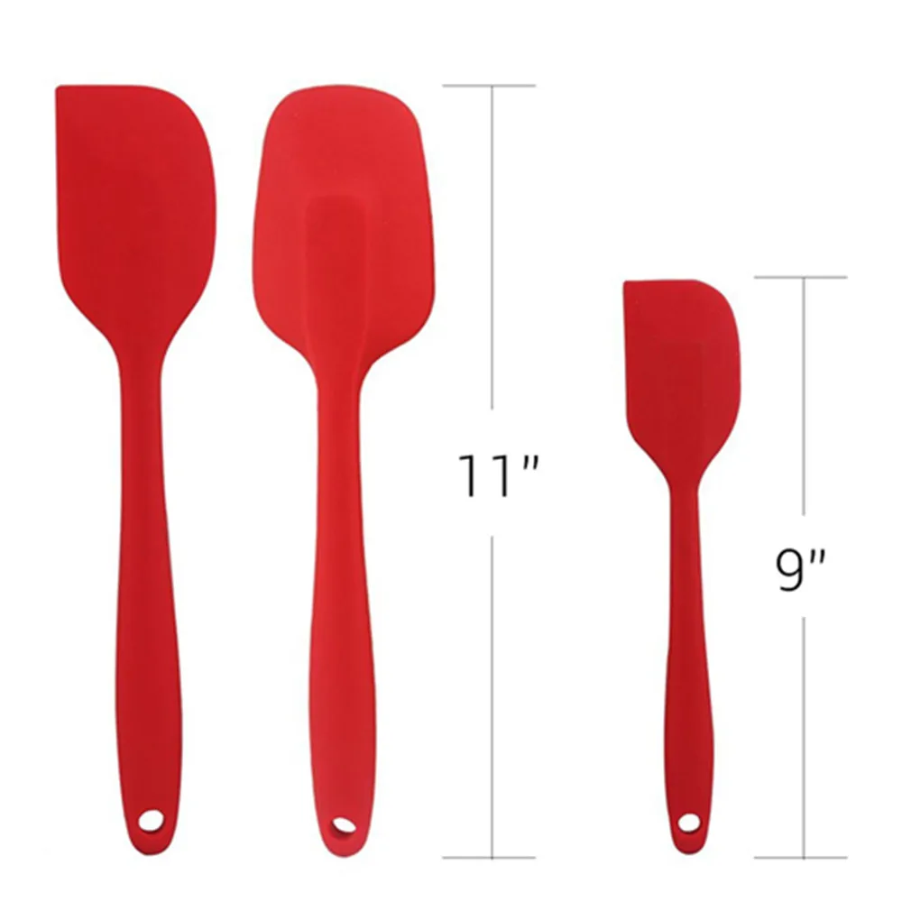 Набор силиконовых лопаточек термостойкие лопатки маленькие и большие