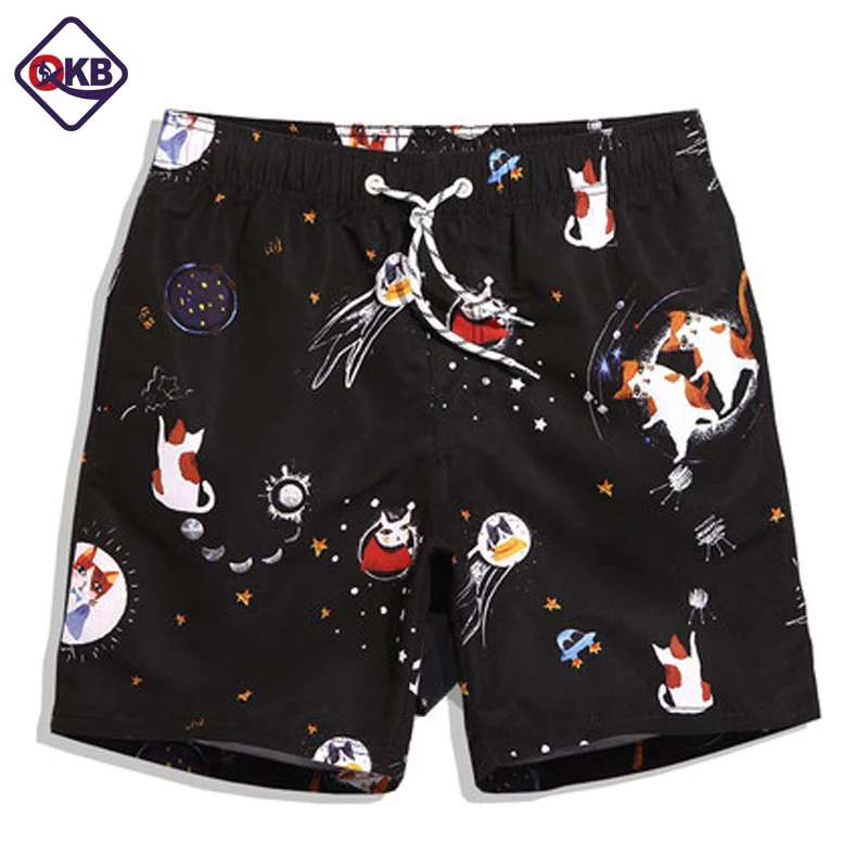 

QIKERBONG Fashion Men's Beach Board Shorts Trunks Quick Drying Plus Size Boxer Trunks Men Swimwear Swimsuits Active Trunks