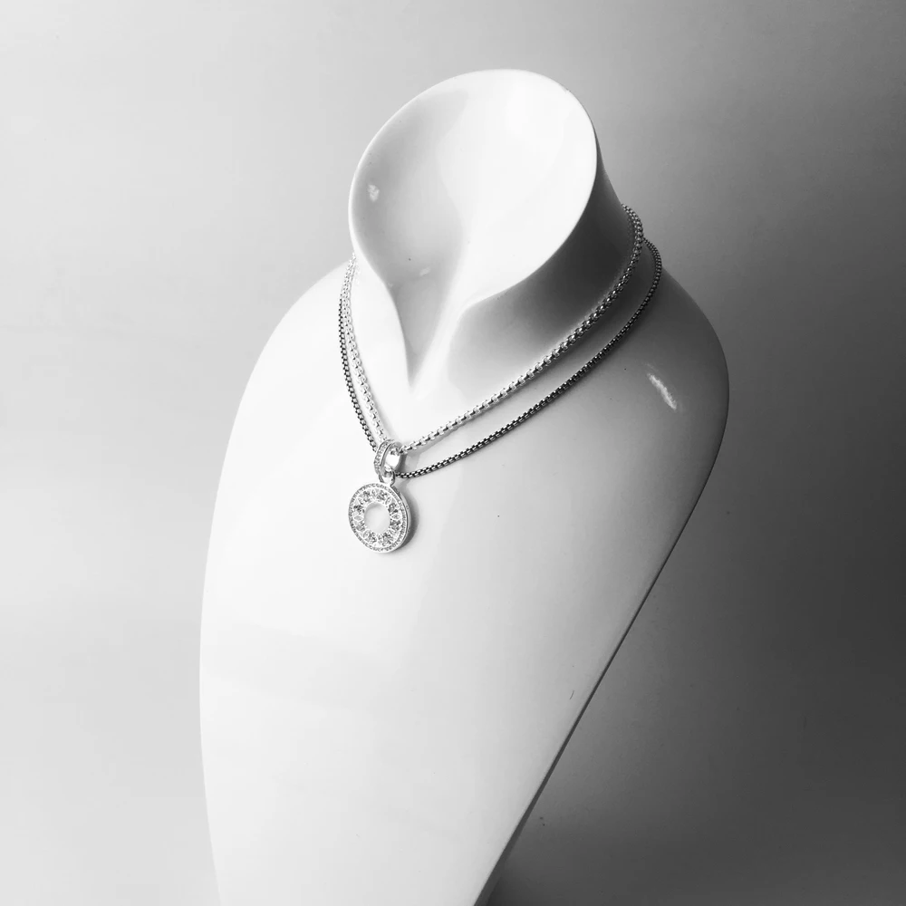 Подвеска-диск с опаловым орнаментом модное ювелирное изделие из стерлингового