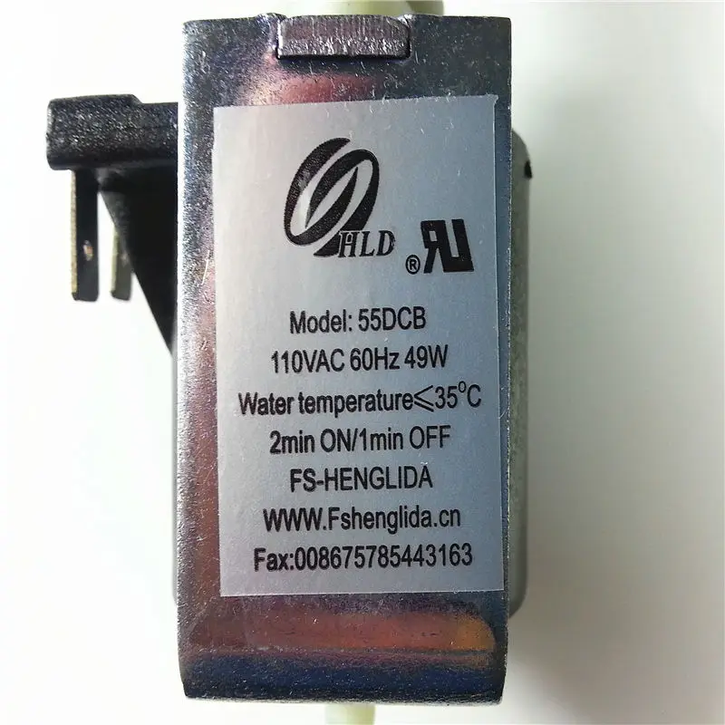 Электромагнитный водяной насос Модель 55DCB напряжение 110VAC 60Hz мощность 49W|pump