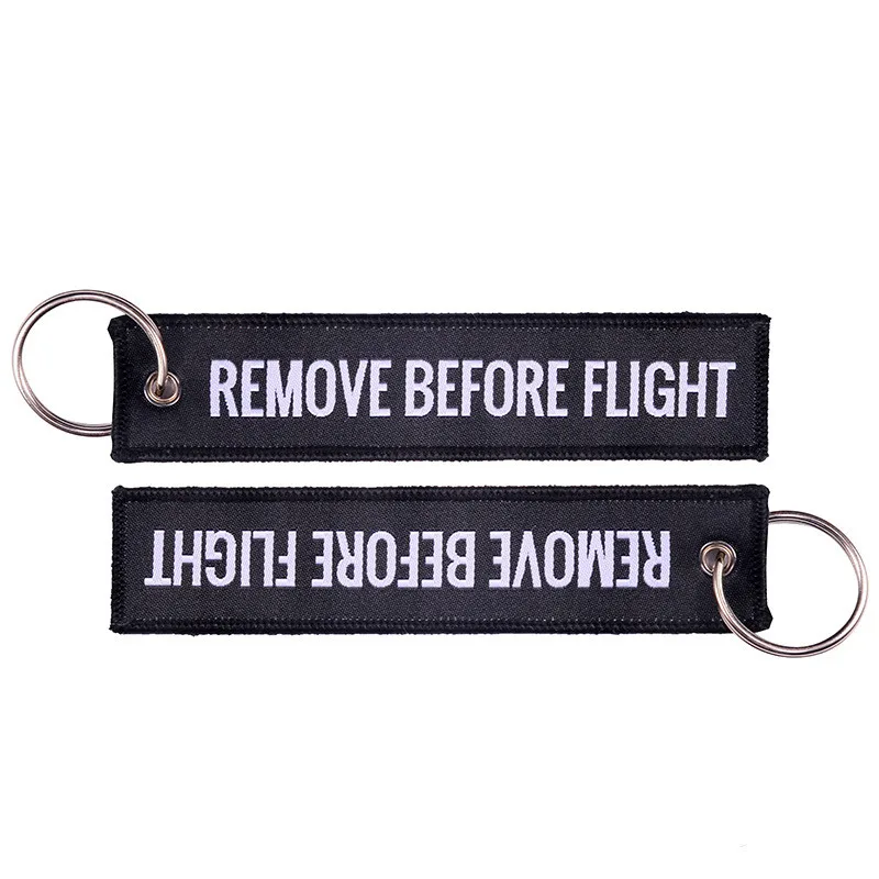Брелок для ключей с вышитым рисунком надписью Remove Before Flight Pilot мотоциклов скутеров