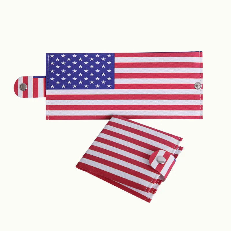 flag of the United S LDAJMW холщовый кошелек для мужчин и женщин, США, Великобритании, плоский кошелек, студенческий зажим для денег, складывающиеся Держатели - Цвет: flag of the United S