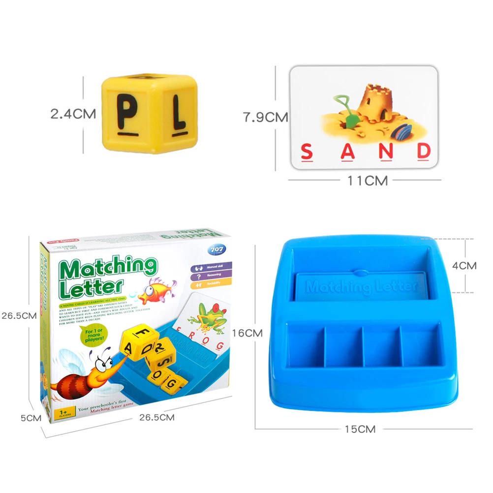 Соответствие буквы игра письмо написание настольная Montessori для раннего развития