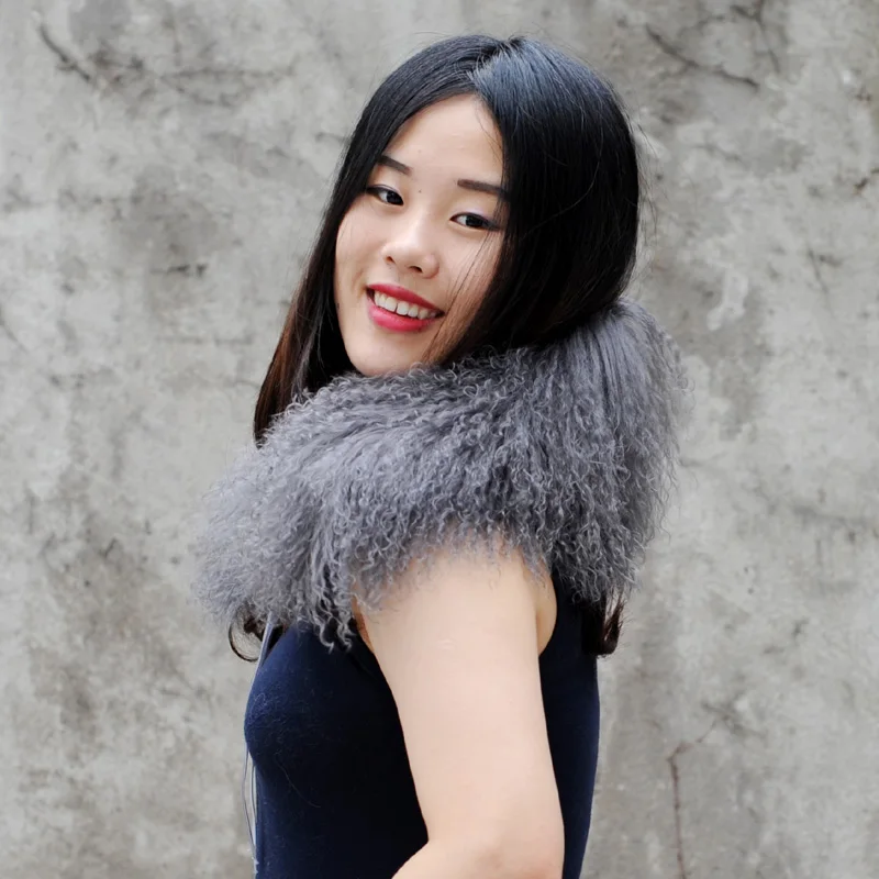 Оригинальный Тибетский воротник из овечьей шерсти Прямая доставка|tibetan lamb fur|fur