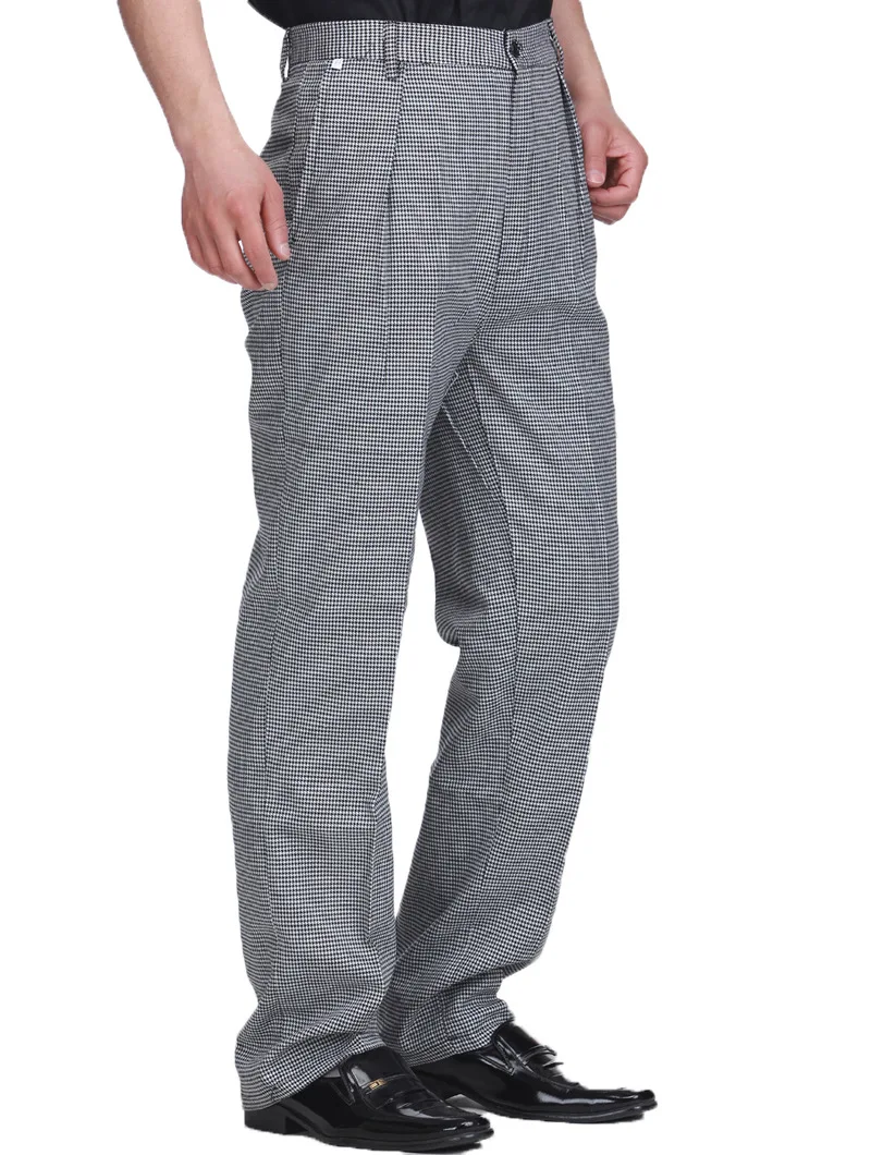 Бесплатная доставка сезон лето осенние брюки для повара рабочие в черно белую