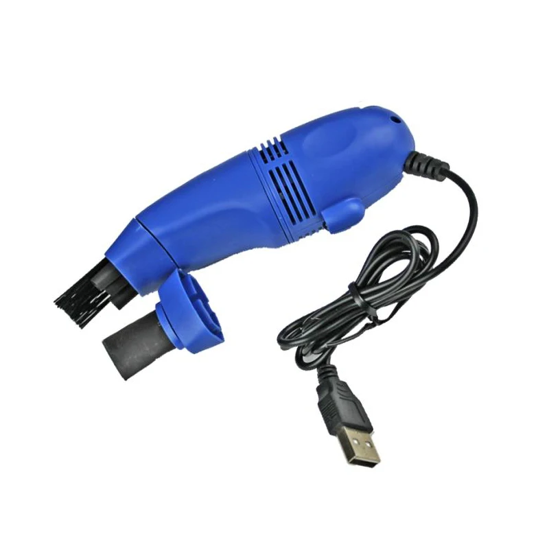 Blue Мини Компьютерная вакуумная USB Клавиатура Пылесос ПК ЩЕТКА для ноутбука бытовой инструмент для очистки компьютера для ПК ноутбука настольная клавиатура - Цвет: Blue