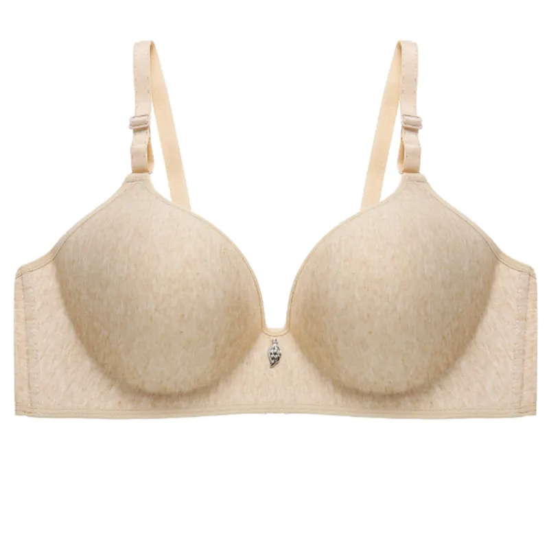 Бесшовный бюстгальтер для женщин цельный цветное хлопковое нижнее белье без