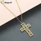 CHENGXUN простой крест из нержавеющей стали для женщин и мужчин, религиозное ожерелье, уникальное лучшее ювелирное изделие