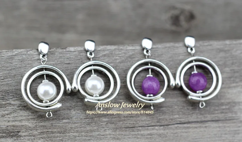 Anslow, модное ювелирное изделие, амулеты Bijoux, Романтический, модный дизайн, женские круглые серьги для женщин, винтажные аксессуары LOW0069AE