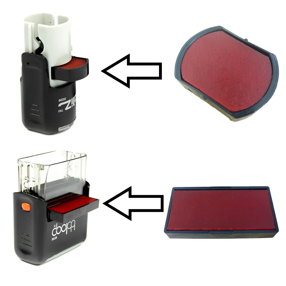 Bbloop/LolliZ Ink Pad Replacements Fast Drying Water Based Refills For Self-Inking Rubber Stamps-Black/Blue/Red | Дом и сад