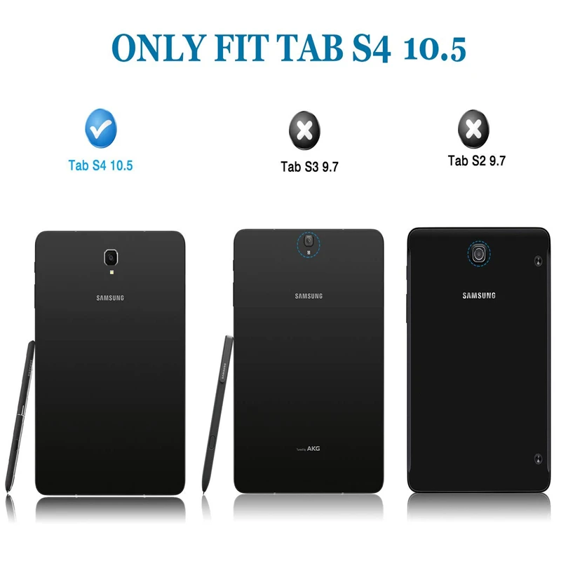 Ультралегкий тонкий складной чехол подставка с цветным рисунком для Samsung Galaxy Tab S4