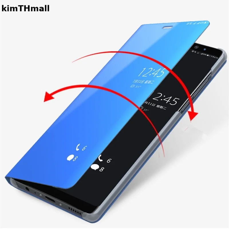 

Case For Samsung Galaxy A10 A20 A30 A40 A50 A60 A70 Cover Smart Flip Window view Electroplating Mirror Stand Hard Case kimTHmall