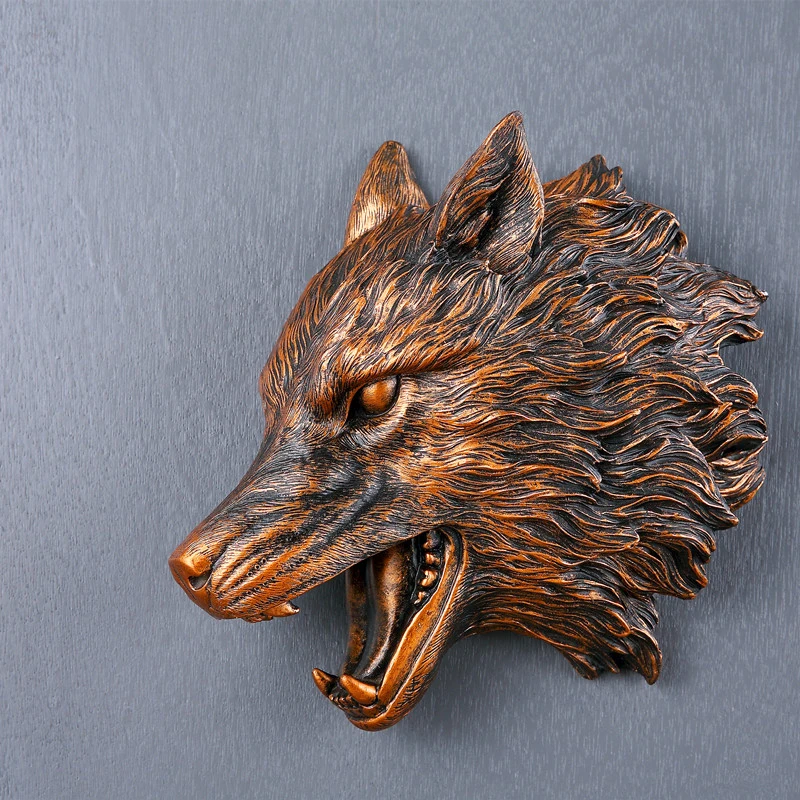 Креативная голова Волка настенная подвесная имитация животного украшение стены