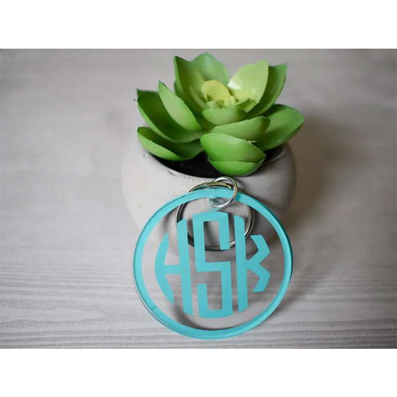 1 шт пользовательский брелок персонализированный прозрачный акриловый значок