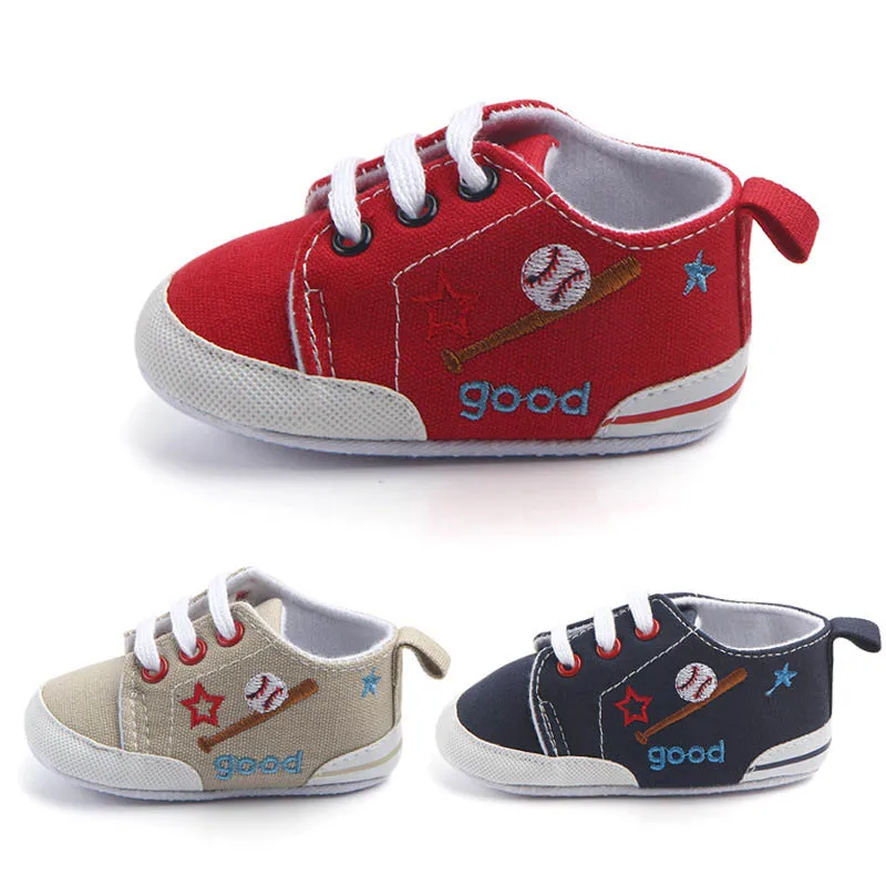 dkDaKanl 2019 New Baby Solid Embroideried Shoes Anti Slip Sports Canvas Infant Walking Toddler Soft Classic |