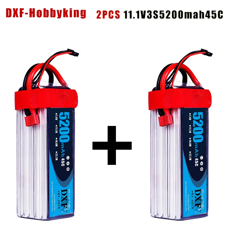 2017 2 шт. DXF Хорошее качество RC LiPo батарея 11 1 V 5200MAH 3S 45C MAX60C для Rc вертолета