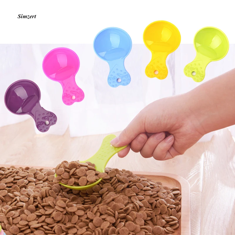 Simzert ложка для домашних животных собака кошка пластиковая еда маленькая Любовь