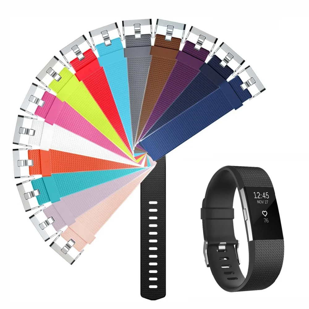 Ремешок для часов браслета Fitbit Charge 2 силиконовый спортивный браслет сменный