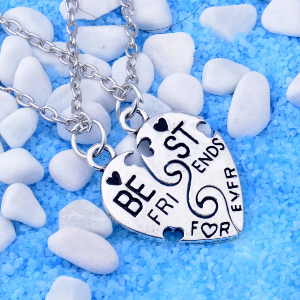Best Friends Forever винтажное ожерелье BFF дружба головоломка подвеска на золотой цепочке
